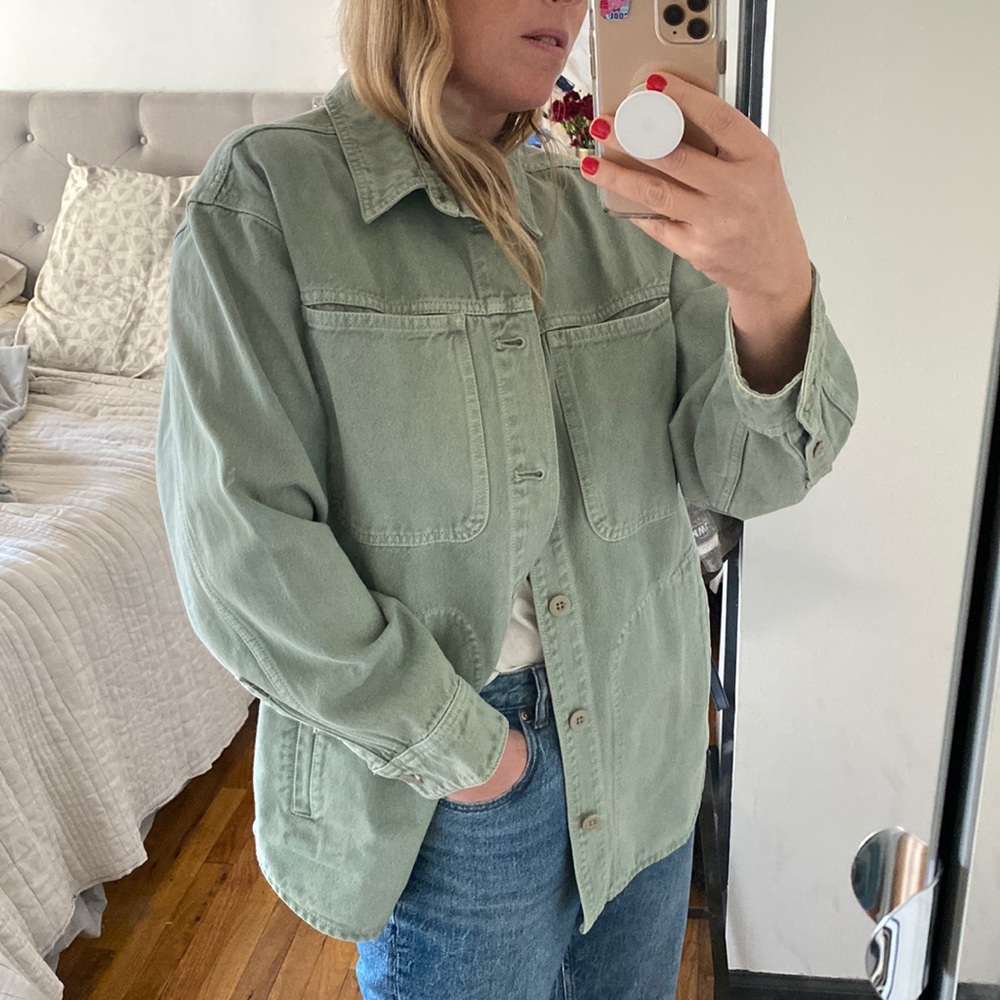 Madewell Green Denim Jacket
